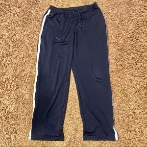 blue white stripes sweat pants